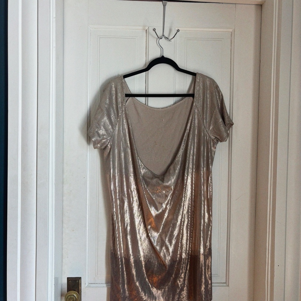 FREE PEOPLE Elegant Metallic Dress